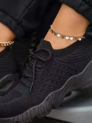 Casual Lightweight Breathable Knit Sneakers - Image 3