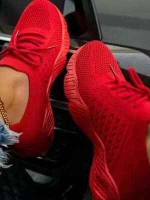 Casual Lightweight Breathable Knit Sneakers - Image 5