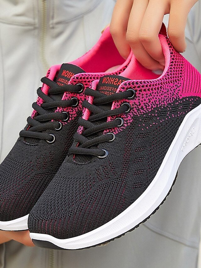 Casual Lightweight Breathable Lace-Up Sneakers - Image 1
