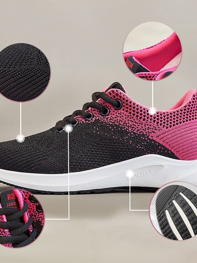 Casual Lightweight Breathable Lace-Up Sneakers - Image 2