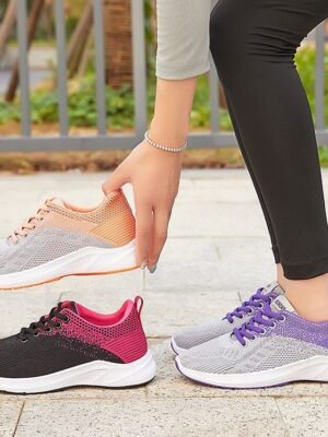 Casual Lightweight Breathable Lace-Up Sneakers - Image 7