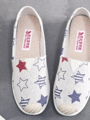 Casual Lightweight Cat Print Slip-On Flat Loafers - Image 5
