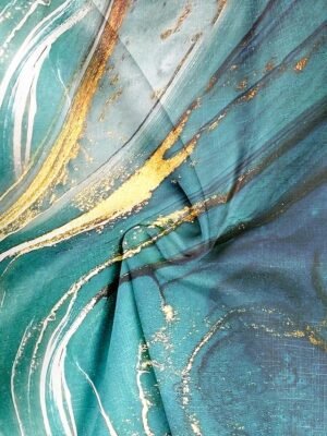 Casual Loose Abstract Round Neck Short Sleeve Long Blouse - Image 7