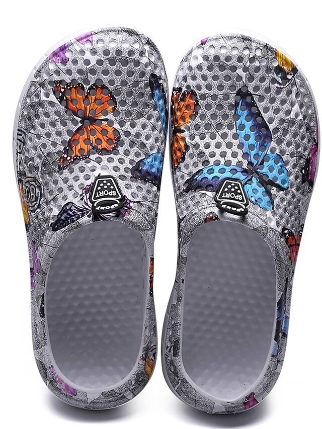 Casual Loose Butterfly Print Slip-On Flats - Image 11