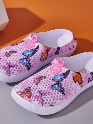 Casual Loose Butterfly Print Slip-On Flats - Image 4
