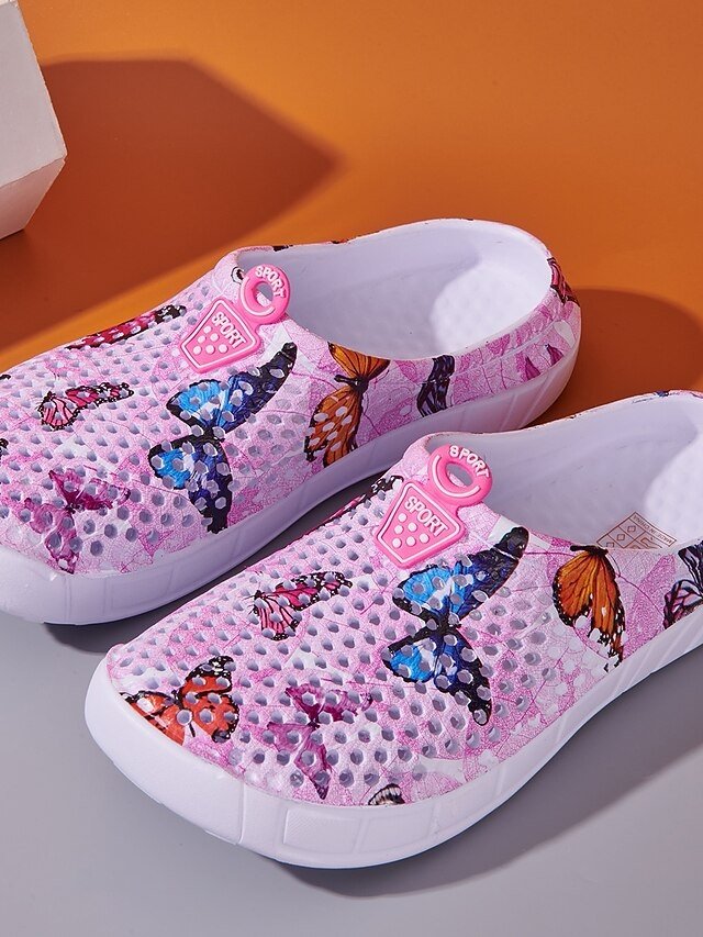 Casual Loose Butterfly Print Slip-On Flats - Image 4