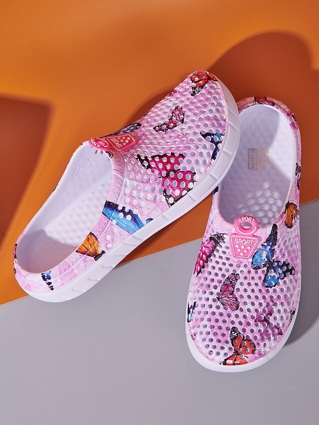 Casual Loose Butterfly Print Slip-On Flats - Image 5