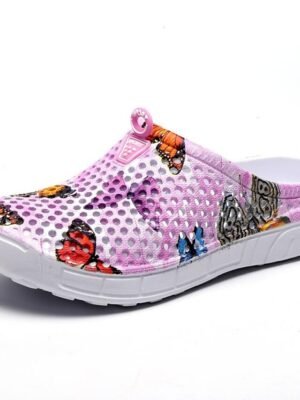 Casual Loose Butterfly Print Slip-On Flats - Image 8