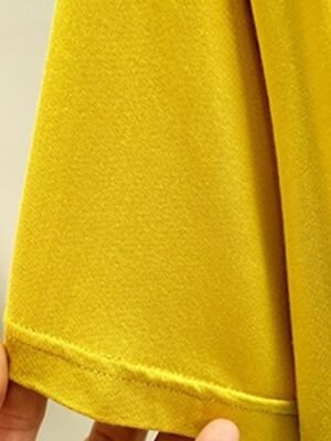 Casual Loose Pure Colour V Wire Short Sleeve Nightgown - Image 12