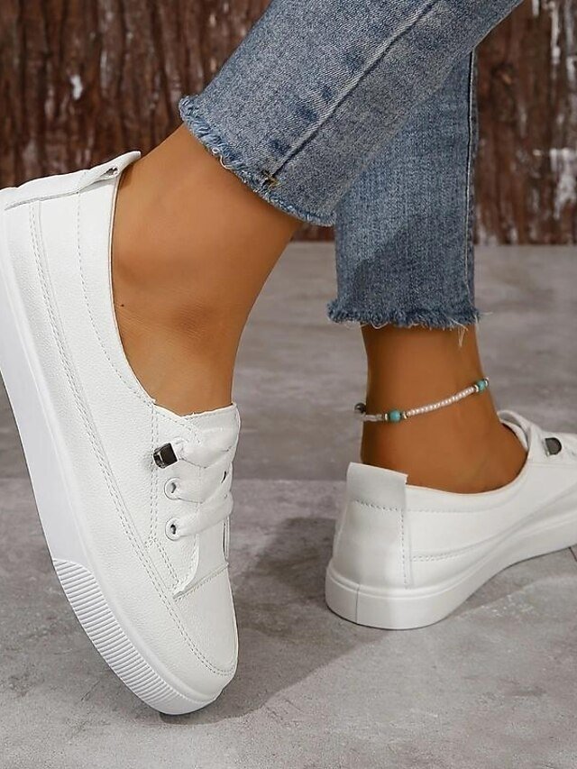 Casual Low-Top Canvas Lace-Up Sneakers - Image 3