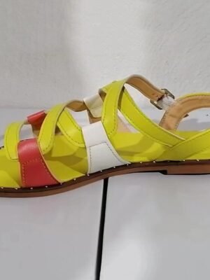 Casual Multi-Colour Strappy Open-Toe Flat Sandals - Image 5