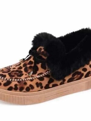 Casual Pink Faux Fur Lined Suede Winter Sneakers - Image 13