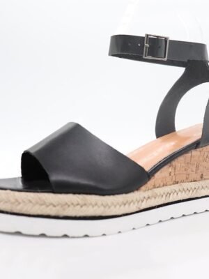 Casual Platform Cork Wedge Ankle Strap Sandals - Image 5