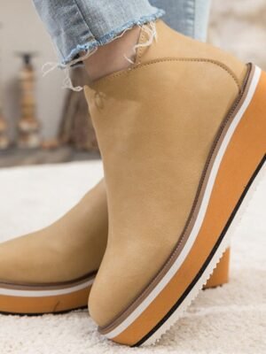 Casual Platform Wedge Ankle Boots - Image 6