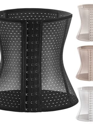 Casual Plus Size Pure Colour Waist Trainer Body Shaper - Image 1
