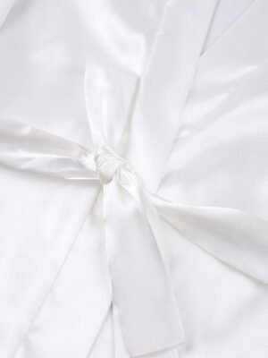 Casual Regular Fit Pure Colour V Neck Long Sleeve Robe - Image 8