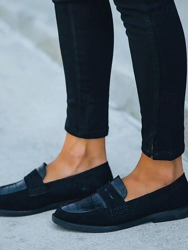 Casual Slip-On Crocodile Pattern Loafers - Image 4