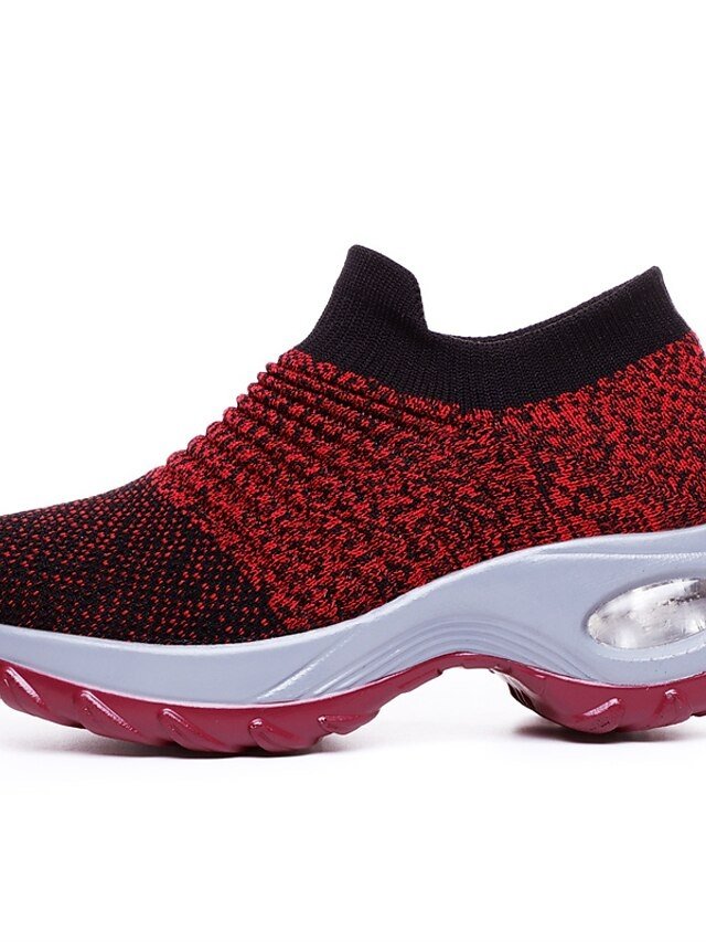 Casual Slip-On Knitted Round Toe Breathable Trainers - Image 26