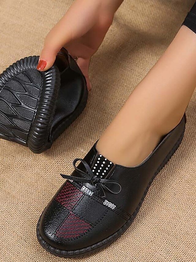 Casual Slip-On Lace Detail Soft Sole Loafers - Image 1