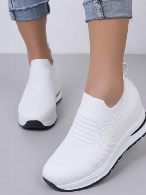 Casual Slip-On Lightweight Knit Sneakers - Image 10