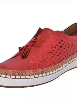 Casual Slip-On Red Tassel Mesh Sneakers - Image 11