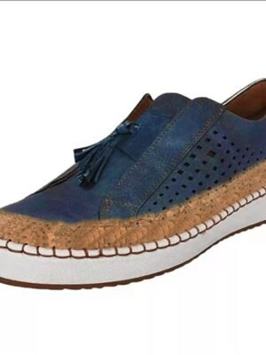Casual Slip-On Red Tassel Mesh Sneakers - Image 13