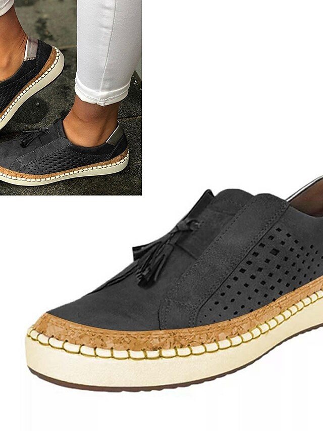 Casual Slip-On Red Tassel Mesh Sneakers - Image 7