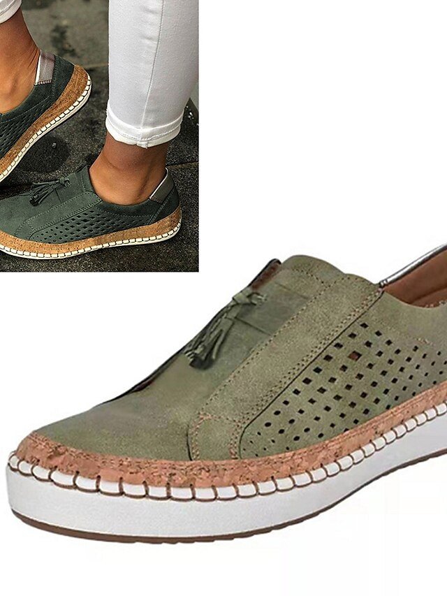 Casual Slip-On Red Tassel Mesh Sneakers - Image 9