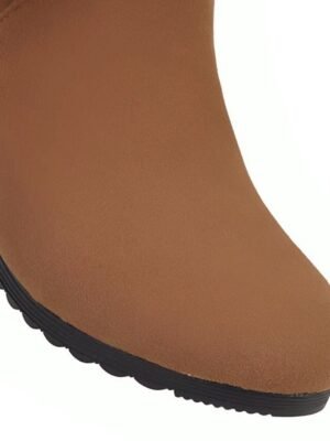 Casual Slouchy Faux Suede Knee-High Boots - Image 15
