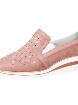Casual Wedge Rhinestone Slip-On Sneakers - Image 7