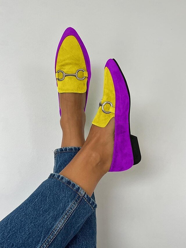 Chic Slip-On Vibrant Pointed Toe Flats - Image 1