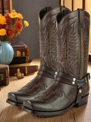 Classic Casual Mid-Calf Waterproof PU Boots - Image 11
