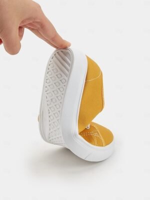Classic Comfortable Canvas Lace-Up Round Toe Sneakers - Image 9