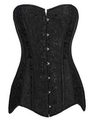 Classic Plus Size Pure Colour Overbust Corset - Image 2