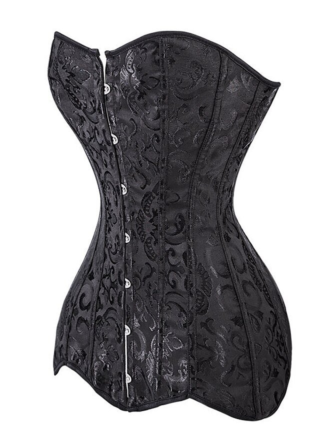 Classic Plus Size Pure Colour Overbust Corset - Image 4