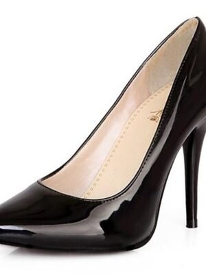 Classic Plus Size Solid Pointed Toe High Heel Pumps - Image 1