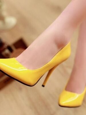 Classic Plus Size Solid Pointed Toe High Heel Pumps - Image 7