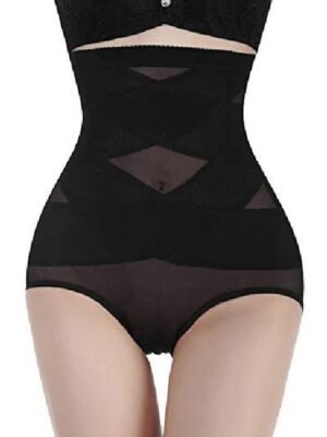 Classic Skinny Black Mesh High Waist Home Outfit - Image 7