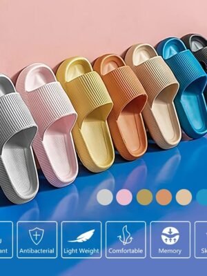 Comfortable Lightweight Antibacterial Memory Foam Non-Slip Indoor/Outdoor Slides - Image 1