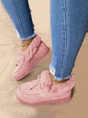 Cozy Fur-Lined Suede Moccasin Slip-On Winter Loafers - Image 5