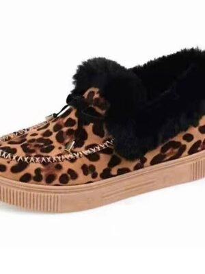 Cozy Fur-Lined Suede Moccasin Slip-On Winter Loafers - Image 9