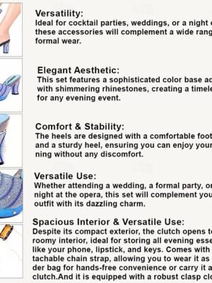 Elegant Chunky Rhinestone Platform Peep-Toe Heels - Image 4