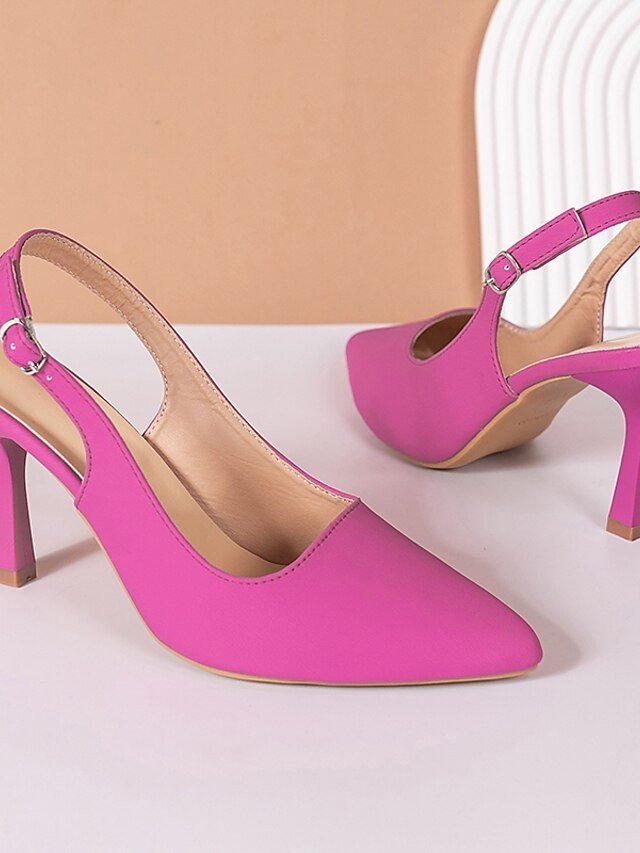 Elegant Dress Pointed Toe Slingback Heels - Image 1
