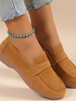 Elegant Flat Suede Slip-On Loafers - Image 14
