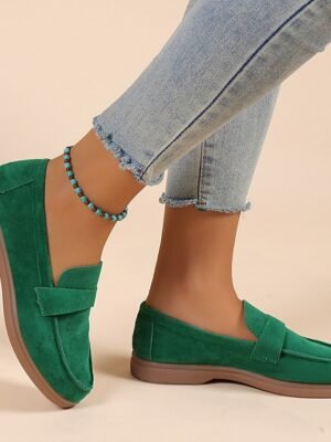 Elegant Flat Suede Slip-On Loafers - Image 3