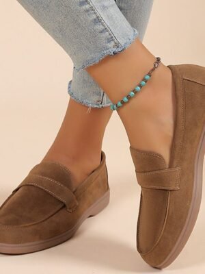 Elegant Flat Suede Slip-On Loafers - Image 4