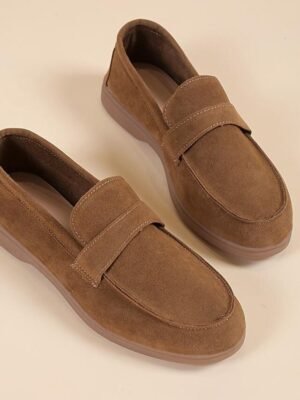 Elegant Flat Suede Slip-On Loafers - Image 5