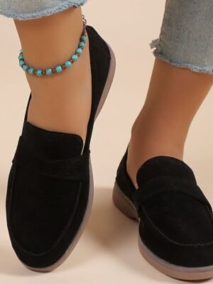 Elegant Flat Suede Slip-On Loafers - Image 7