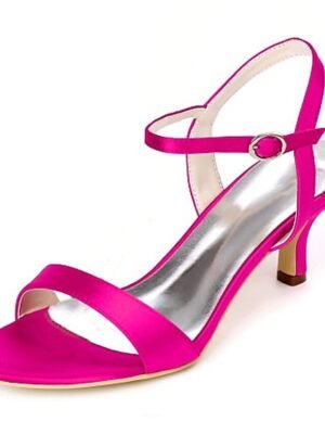 Elegant Gold Satin Open Toe Adjustable Ankle Strap Wedding Heels - Image 11