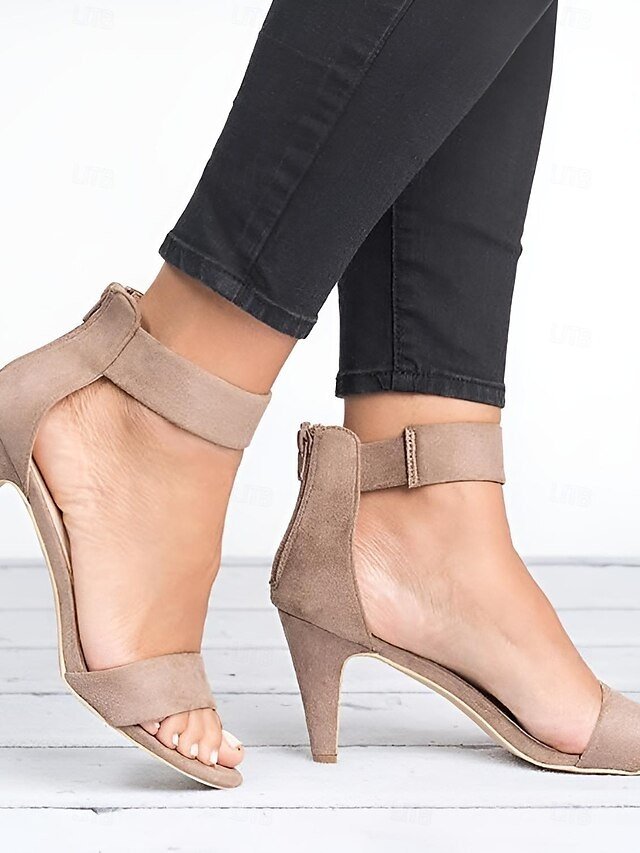 Elegant High Heel Black Ankle Strap Sandals - Image 5